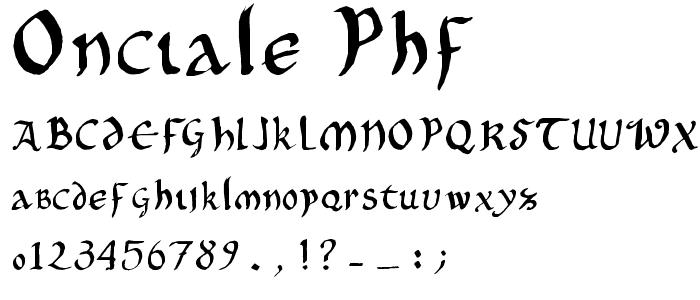 Onciale PhF font